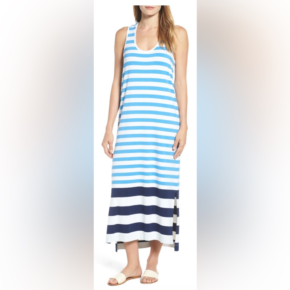 Vineyard Vines. Striped Maxi Tank Dress. Blue/White. Size XS.